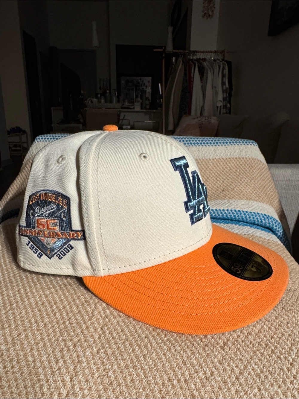 New Era Los Angeles Dodgers Two-Tone Cap - Cream & Orange